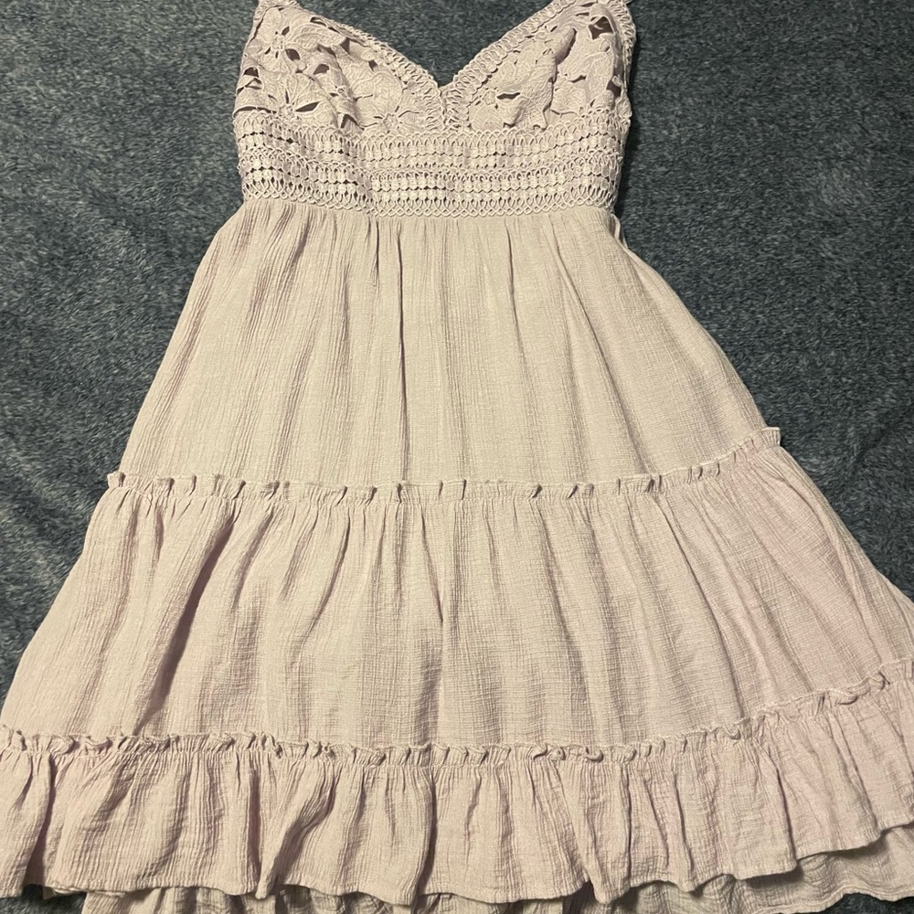 Light purple sundress with crochet top